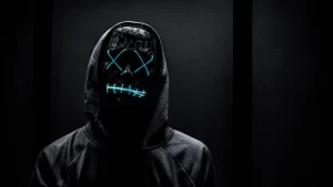 Black Hoodie Crew with LED Mask Costume Halloween. Pre-order Available​